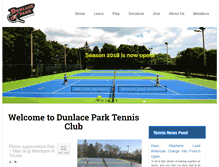 Tablet Screenshot of dunlacetennis.com